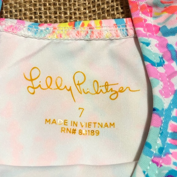 Lilly Pulitzer Swim Tankini Top Girls 7 - Picture 3 of 4